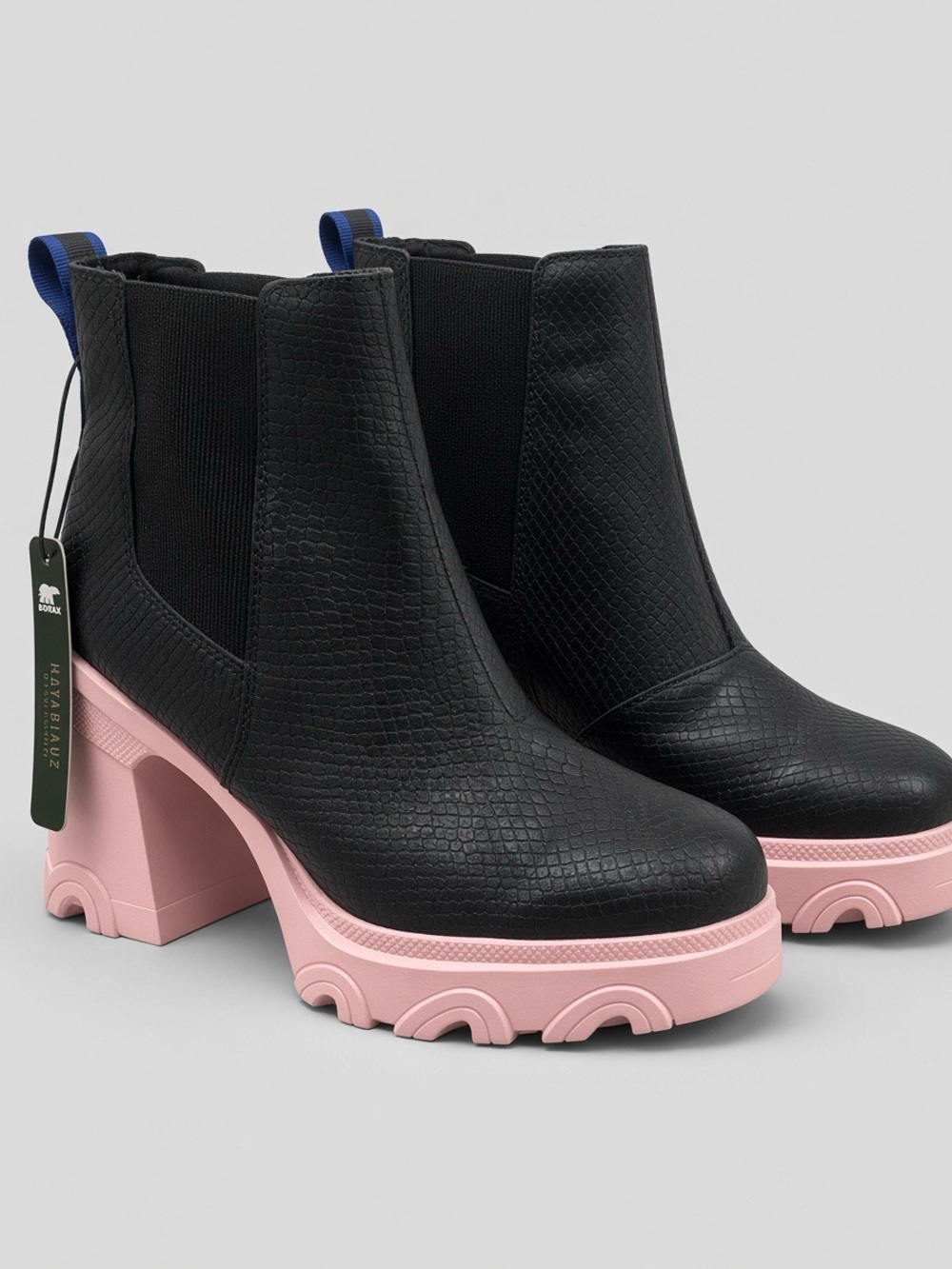 Sorel Brex Heel Chelsea Black Pink Women’s 7 NL4349-012